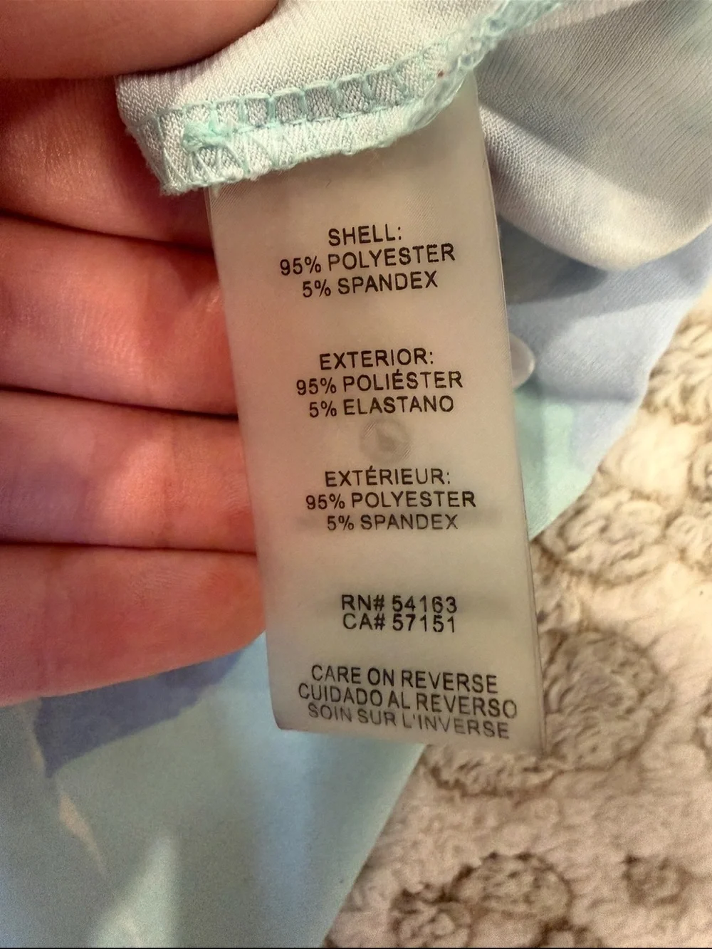 Calvin Klein Mint and Navy Floral Sleeveless V-Neck Top - Picture 4 of 7
